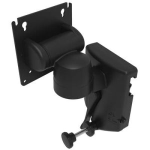 Monitor Mount, Tilt & Swivel, Rail Mount, Aluminum Alloy, Powder Coat, Black - Image 1