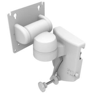 Monitor Mount, Tilt & Swivel, Rail Mount, Aluminum Alloy, Powder Coat, White - Image 1