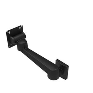 Monitor Mount, Tilt & Swivel, Single Arm, Wall Mount, Aluminum Alloy, Powder Coat, Black - Image 1