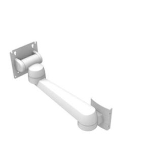 Monitor Mount, Tilt & Swivel, Single Arm, Wall Mount, Aluminum Alloy, Powder Coat, White - Image 1