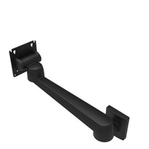 Monitor Mount, Tilt & Swivel, Single Arm, Wall Mount, Aluminum Alloy, Powder Coat, Black - Image 1