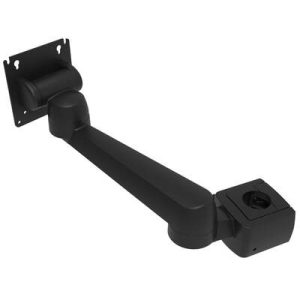 Monitor Mount, Tilt & Swivel, Single Arm, Pole Mount, Aluminum Alloy, Powder Coat, Black - Image 1