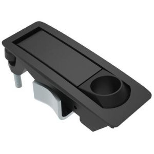 Compression Latch, Lever Latch, Key Choice, Locking without Lock Core, 1-5mm Panel, 1-24mm Grip, Not Sealed, Zinc Alloy, Powder Coat, Black,