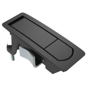 Compression Latch, Lever Latch, No Restriction, Flush Trigger, 1-5mm Panel, 23-46mm Grip, Not Sealed, Zinc Alloy, Powder Coat, Black