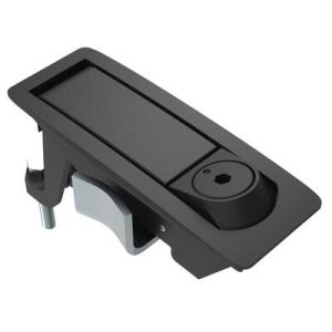 Compression Latch, Lever Latch, Tool Locking, 4 mm Hex Recess, 1-5mm Panel, 23-46mm Grip, Not Sealed, Zinc Alloy, Powder Coat, Black - Image 1