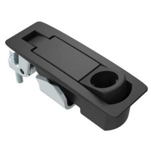 Compression Latch, Lever Latch, Key Choice, Locking without Lock Core, 1-8mm Panel, 1-24mm Grip, Sealed, Zinc Alloy, Powder Coat, Black