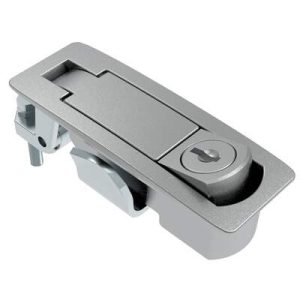 Compression Latch, Lever Latch, Key Locking, 1-8mm Panel, 1-24mm Grip, Sealed, Zinc Alloy, Chrome Plated, Textured