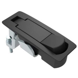 Compression Latch, Lever Latch, No Restriction, Raised Trigger, 1-8mm Panel, 23-46mm Grip, Sealed, Zinc Alloy, Powder Coat, Black