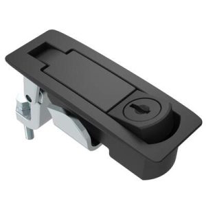 Compression Latch, Lever Latch, Key Locking, 1-8mm Panel, 23-46mm Grip, Sealed, Zinc Alloy, Powder Coat, Black
