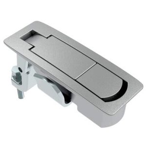 Compression Latch, Lever Latch, No Restriction, Flush Trigger, 1-8mm Panel, 23-46mm Grip, Sealed, Zinc Alloy, Chrome Plated, Textured - Image 1