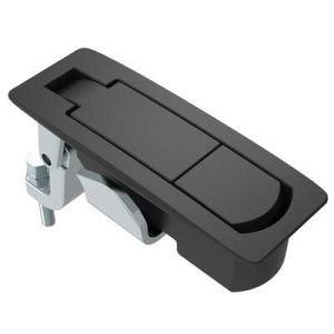 Compression Latch, Lever Latch, No Restriction, Flush Trigger, 1-8mm Panel, 23-46mm Grip, Sealed, Zinc Alloy, Powder Coat, Black - Image 1
