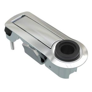 Compression Latch, Lever Latch, Key Choice, Locking without Lock Core, 1-5mm Panel, 1-18mm Grip, Not Sealed, Zinc Alloy, Chrome Plated, Bright