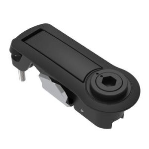 Compression Latch, Lever Latch, Tool Locking, 8 mm Hex Recess, 1-5mm Panel, 1-18mm Grip, Not Sealed, Zinc Alloy, Powder Coat, Black - Image 1