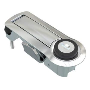 Compression Latch, Lever Latch, Key Locking, 1-5mm Panel, 1-18mm Grip, Not Sealed, Zinc Alloy, Chrome Plated, Bright - Image 1