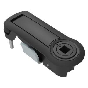 Compression Latch, Lever Latch, Auto Relock, Raiway Standard, 1-5mm Panel, 1-18mm Grip, Not Sealed, Zinc Alloy, Powder Coat, Black