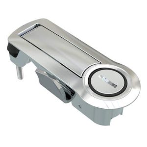 Compression Latch, Lever Latch, Auto Relock, Slotted Recess, 1-5mm Panel, 1-18mm Grip, Not Sealed, Zinc Alloy, Chrome Plated, Bright