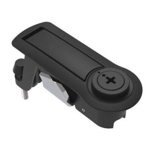 Compression Latch, Lever Latch, Tool Locking, Phillips Recess, 1-5mm Panel, 18-40mm Grip, Not Sealed, Zinc Alloy, Powder Coat, Black - Image 1