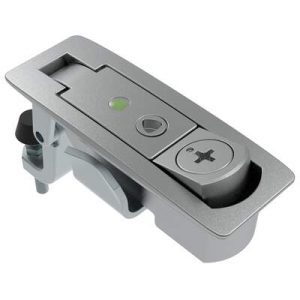 Compression Latch, Lever Latch, Tool Locking, Phillips Recess, 1-8mm Panel, 17-39mm Grip, Sealed, Zinc Alloy, Chrome Plated, Textured - Image 1