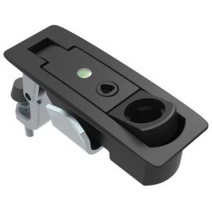 Compression Latch, Lever Latch, Key Choice, Locking without Lock Core, 1-8mm Panel, 17-39mm Grip, Sealed, Zinc Alloy, Powder Coat, Black