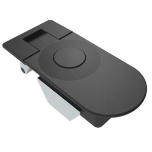 Compression Latch, Sealed Lever Latch, No Restriction, Non-locking, 1-11mm Panel, 29-45mm Grip, Zinc Alloy, Powder Coat, Black