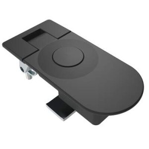 Compression Latch, Sealed Lever Latch, No Restriction, Non-locking, 21-31mm Panel, 14-29mm Grip, Zinc Alloy, Powder Coat, Black - Image 1