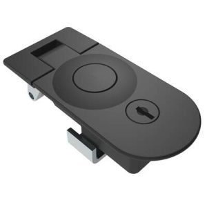 Compression Latch, Sealed Lever Latch, Key Locking, Locking without dust shutter, 11-21mm Panel, 29-45mm Grip, Zinc Alloy, Powder Coat, Black - Image 1