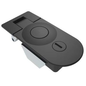 Compression Latch, Sealed Lever Latch, Key Locking, Locking with dust shutter, 1-11mm Panel, 14-29mm Grip, Zinc Alloy, Powder Coat, Black