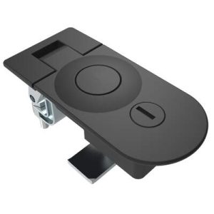 Compression Latch, Sealed Lever Latch, Key Locking, Locking with dust shutter, 31-41mm Panel, 29-45mm Grip, Zinc Alloy, Powder Coat, Black