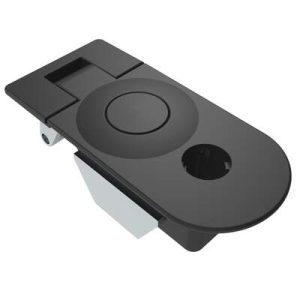 Compression Latch, Sealed Lever Latch, Key Choice, Locking without lock core, 1-11mm Panel, 1-14mm Grip, Zinc Alloy, Powder Coat, Black