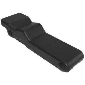 Flexible Over-center Draw Latch, Large Size, Stainless Steel Concealed Keeper, Black Latch Body