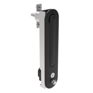 Multipoint Compression Latch, Steel Mounting Hardware, Key Locking, CH751 with Padlock Hasp, Universal Swing, Zinc Alloy, Black
