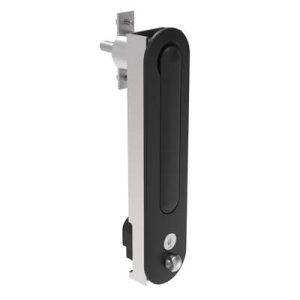 Multipoint Compression Latch, Steel Mounting Hardware, Key Locking, CH751 with Padlock Hasp, Clockwise Swing, Zinc Alloy, Black