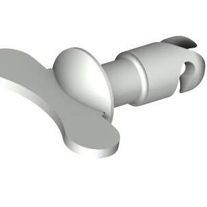 DZUS® Quarter-Turn Stud, Size 5, Wing, Steel Zinc Plate, Bright chromate