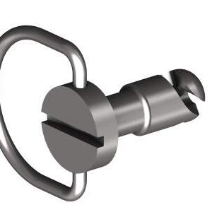 DZUS® Quarter-Turn Stud, Size 4, Bail Handle, Style RA, Stainless Steel Passivated - Image 1