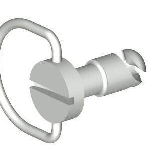 DZUS® Quarter-Turn Stud, Bail Handle, Style RA, Steel Zinc Plate, Bright chromate - Image 1