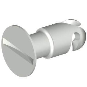 DZUS® Quarter-Turn Stud, Slotted Flush, Steel Zinc Plate, Bright chromate - Image 1