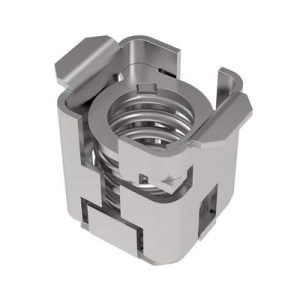 DZUS® Quarter-Turn Receptacle, Size 6, Snap-In, Steel, Zinc Plate, Bright chromate - Image 1