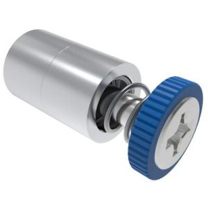 DZUS® Tech Line, Press-in, 11.3 mm Fastened Stud Projection, 0.9mm Min. Outer Panel, #2 Phillips Recess, Blue Knob, Bulk Packaged