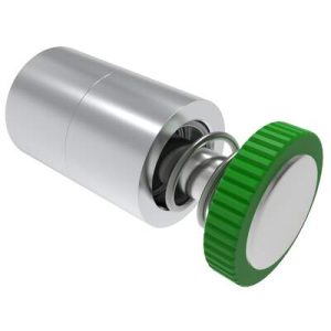DZUS® Tech Line, Flare-in, 10.3 mm Fastened Stud Projection, 0.9mm Min. Outer Panel, No Recess, Green Knob, Bulk Packaged