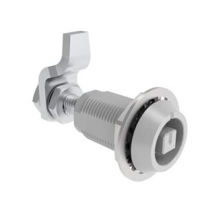 VISE ACTION® Compression Latch, Large Size, 8 mm Square, Aluminum Alloy, Powder Coated, Silver