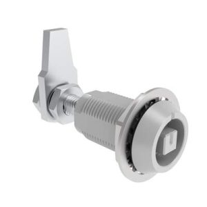 VISE ACTION® Compression Latch, Large Size, 8 mm Square, Aluminum Alloy, Powder Coated, Silver - Image 1