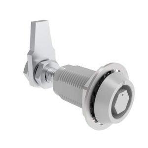 VISE ACTION® Compression Latch, Large Size, Bellcore 216, Aluminum Alloy, Powder Coated, Silver - Image 1