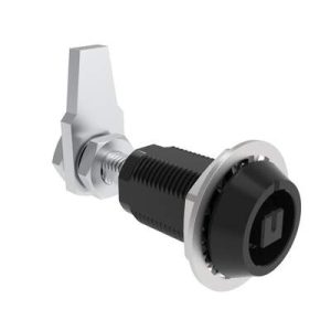 VISE ACTION® Compression Latch, Large Size, 8 mm Square, Aluminum Alloy, Hard Anodized, Black - Image 1