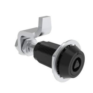 VISE ACTION® Compression Latch, Large Size, 7 mm Triangle, Aluminum Alloy, Hard Anodized, Black