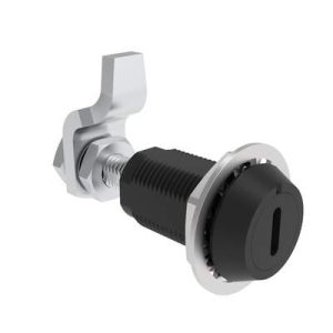 VISE ACTION® Compression Latch, Large Size, Slotted Recess, Aluminum Alloy, Powder Coated, Black