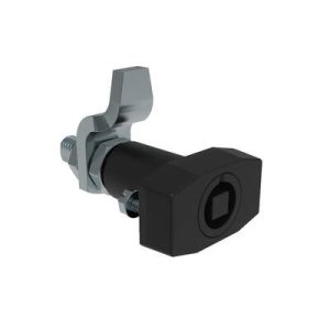 VISE ACTION® Compression Latch, Large Size, 7 mm Square, Zinc Alloy, Powder Coated, Black - Image 1