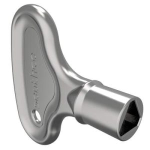 Key, 8mm Triangle, Zinc Alloy, Nickel Plated