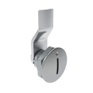 Quarter-Turn Cam Latch, Slotted Recess, 6mm (.24 in) Grip, Not Sealed, Zinc Alloy, Chrome Plated, Bright - Image 1