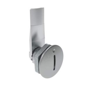 Quarter-Turn Cam Latch, Slotted Recess, 14mm (.55 in) Grip, Sealed, Zinc Alloy, Chrome Plated, Bright - Image 1