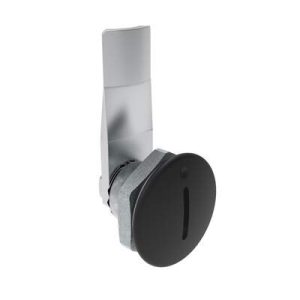 Quarter-Turn Cam Latch, Slotted Recess, 14mm (.55 in) Grip, Sealed, Zinc Alloy, Powder Coat, Black - Image 1
